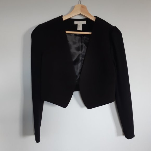 Crop long sleeve tux style jacket - Picture 2 of 5